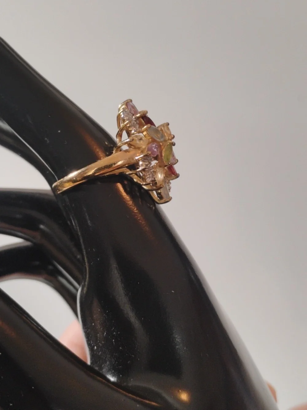 Multicolor Floral Gemstone Ring - Women Jewelry